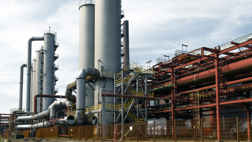 Industrial refinery and petrochemical facility representing OT compliance requirements across Gulf region critical infrastructure